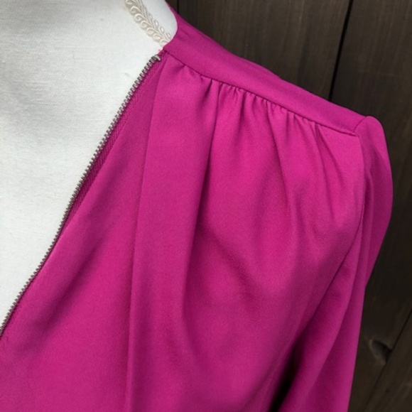 G By Giuliana Rancic Zip Front V-Nek 3/4 Sleeve Sz S - Picture 6 of 9